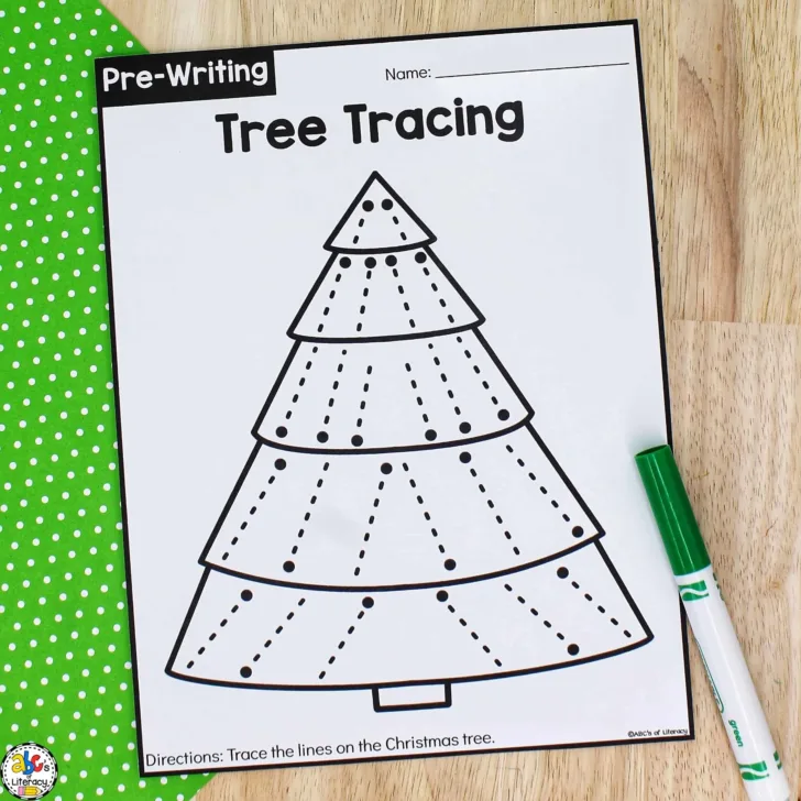 Christmas Pre Writing Worksheets