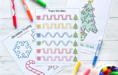 Christmas Tree Tracing Worksheets | Pencil Control Printables in Christmas Pencil Control Worksheets Tracing Lines
