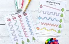 Christmas Tree Tracing Worksheets | Pencil Control Printables pertaining to Christmas Pencil Control Worksheets Tracing Lines