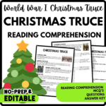 Christmas Truce Reading Comprehension Worksheet Pertaining To The Christmas Truce Worksheets