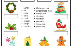 Christmas Word Match - Ezpzlearn inside Christmas Word Match Worksheets
