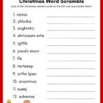 Christmas Word Scramble Free Printable With Answers For Christmas Word Unscramble Worksheets
