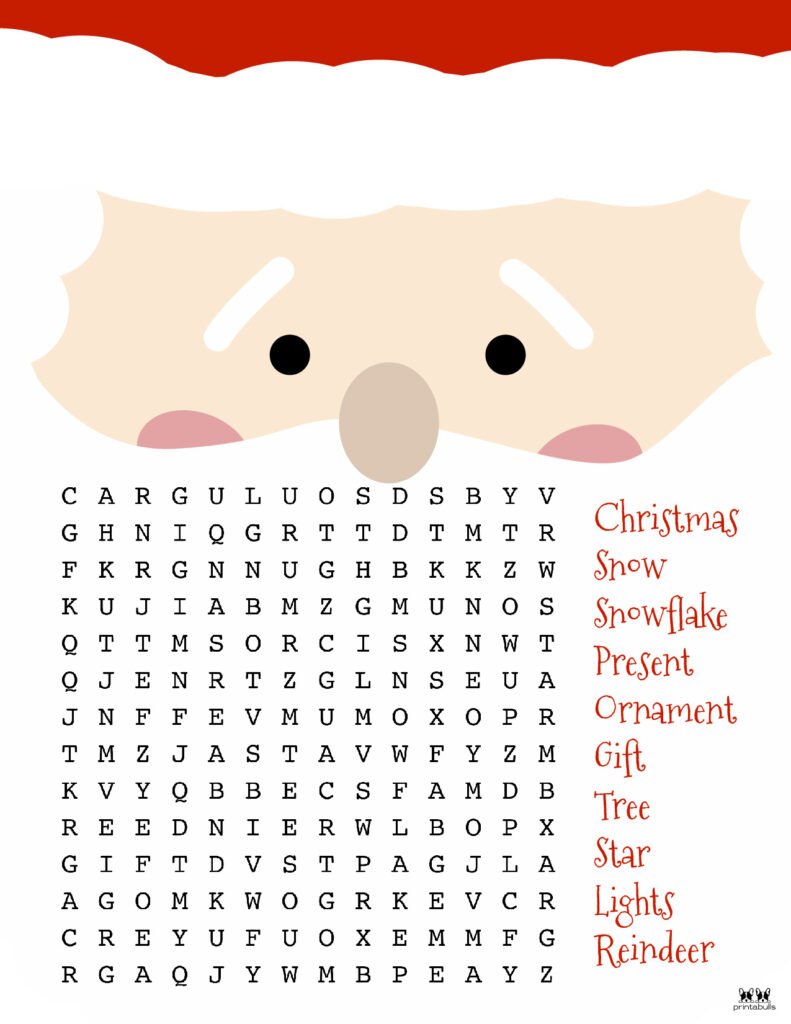Christmas Word Searches - 25 Free Printables | Printabulls pertaining to Christmas Word Search Worksheets