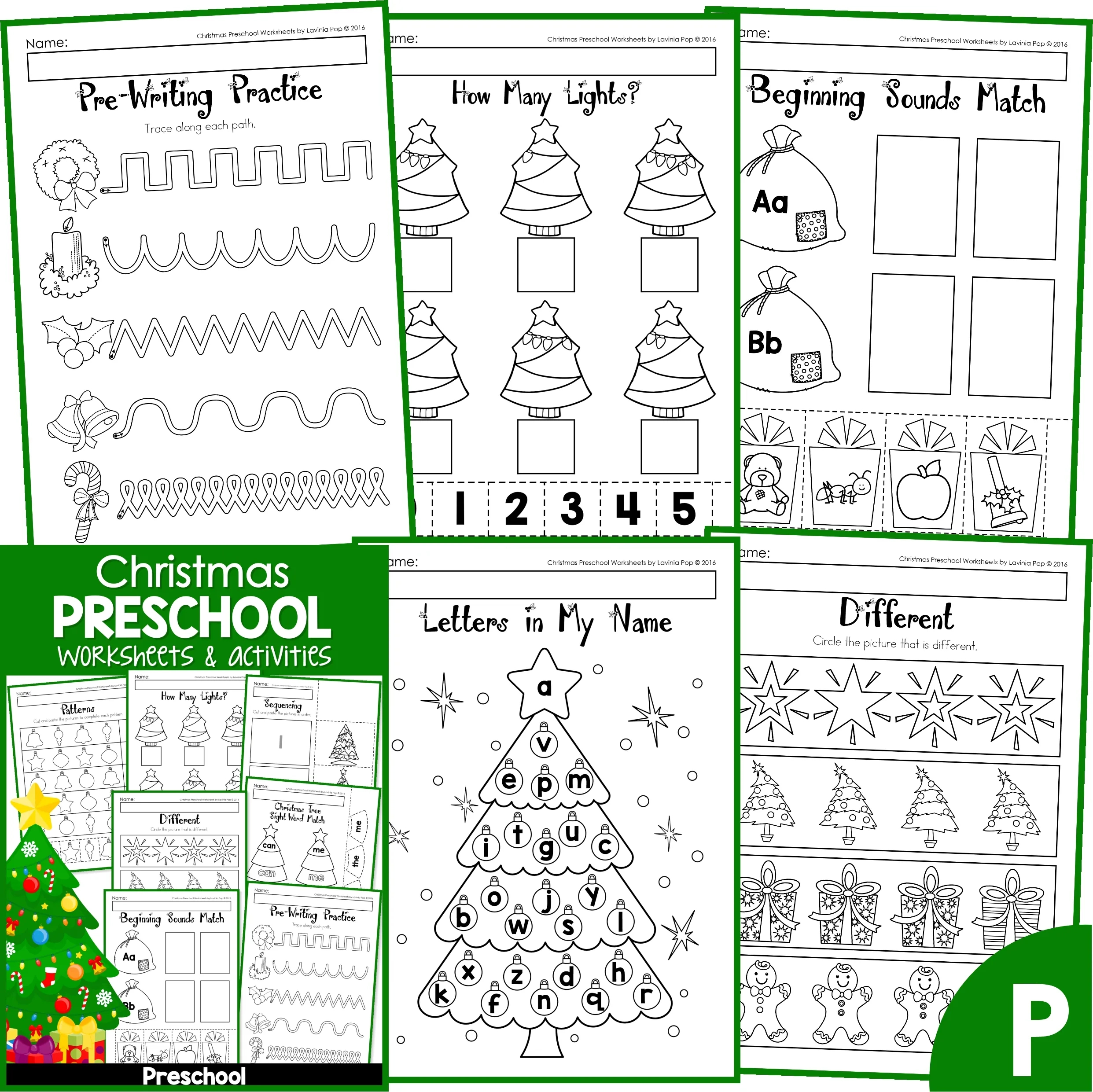 Christmas Worksheets For Preschool - No Prep - In My World with regard to Christmas Pre-K Worksheets