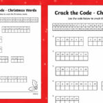 Crack The Code Christmas Words Activity Intended For Crack The Code Christmas Worksheets