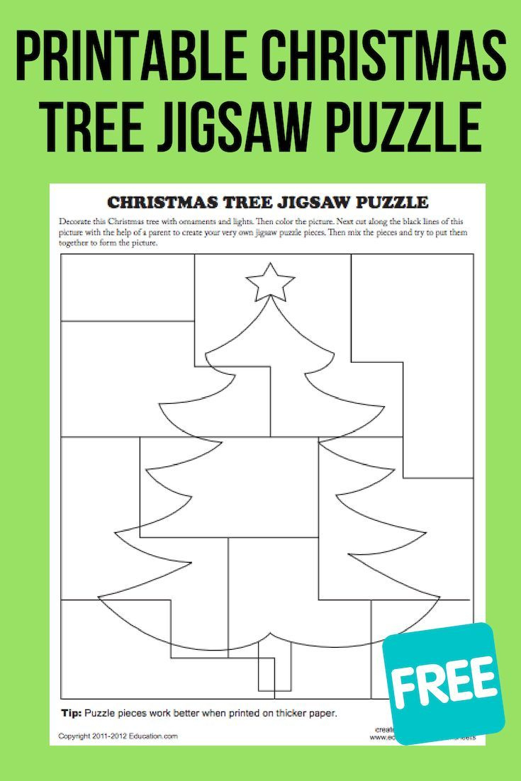 Create A Christmas Puzzle | Worksheet | Education for Christmas Puzzle Worksheets Printable