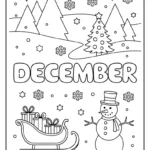 December Coloring Pages For Kids (7 Free Printable Pages)   Easy In Kindergarten Christmas Coloring Worksheets