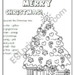Decorate The Christmas Tree   Esl Worksheetmakigi Pertaining To How To Decorate A Christmas Tree Worksheets