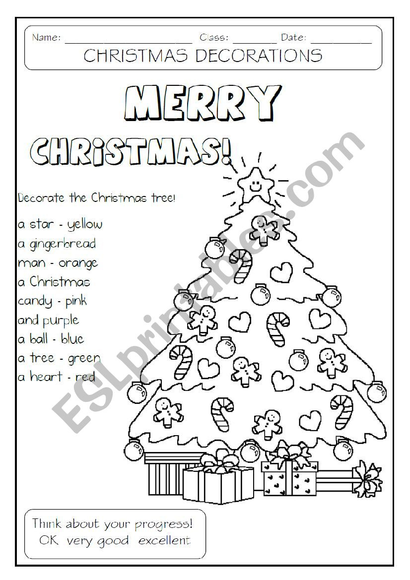 Decorate The Christmas Tree - Esl Worksheetmakigi pertaining to How To Decorate A Christmas Tree Worksheets