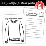 Design An Ugly Christmas Sweater Printable, Ugly Christmas Sweater Throughout Design Your Own Ugly Christmas Sweater Worksheets