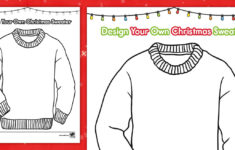 Design Your Own Christmas Sweater Worksheet intended for Ugly Christmas Sweater Worksheets