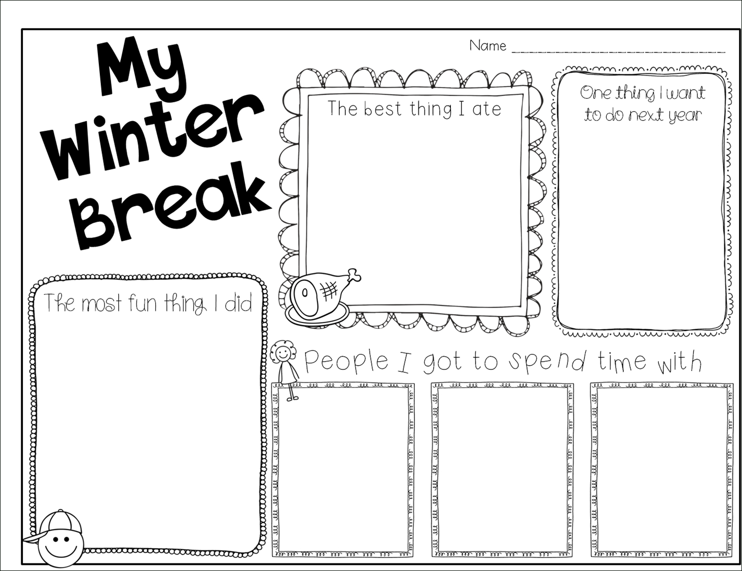 Discover 10 Winter Break Activities And Winter Break Homework within What I Did Over Christmas Break Worksheets