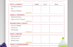 Download Printable Christmas Style - Christmas Budget Pdf inside Christmas Gift Budget Worksheets