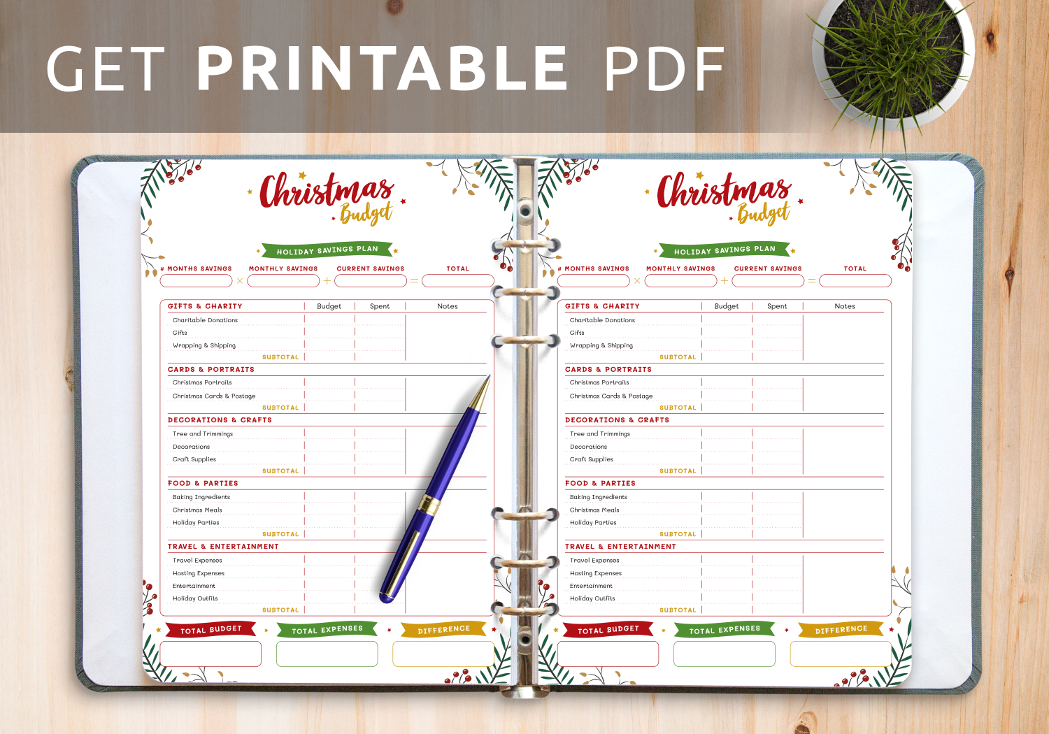 Download Printable Christmas Style - Christmas Budget Pdf pertaining to Budgeting For Christmas Worksheets