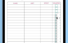 Download Printable Classic White Christmas List Template Pdf for Christmas Gift Planning Worksheets