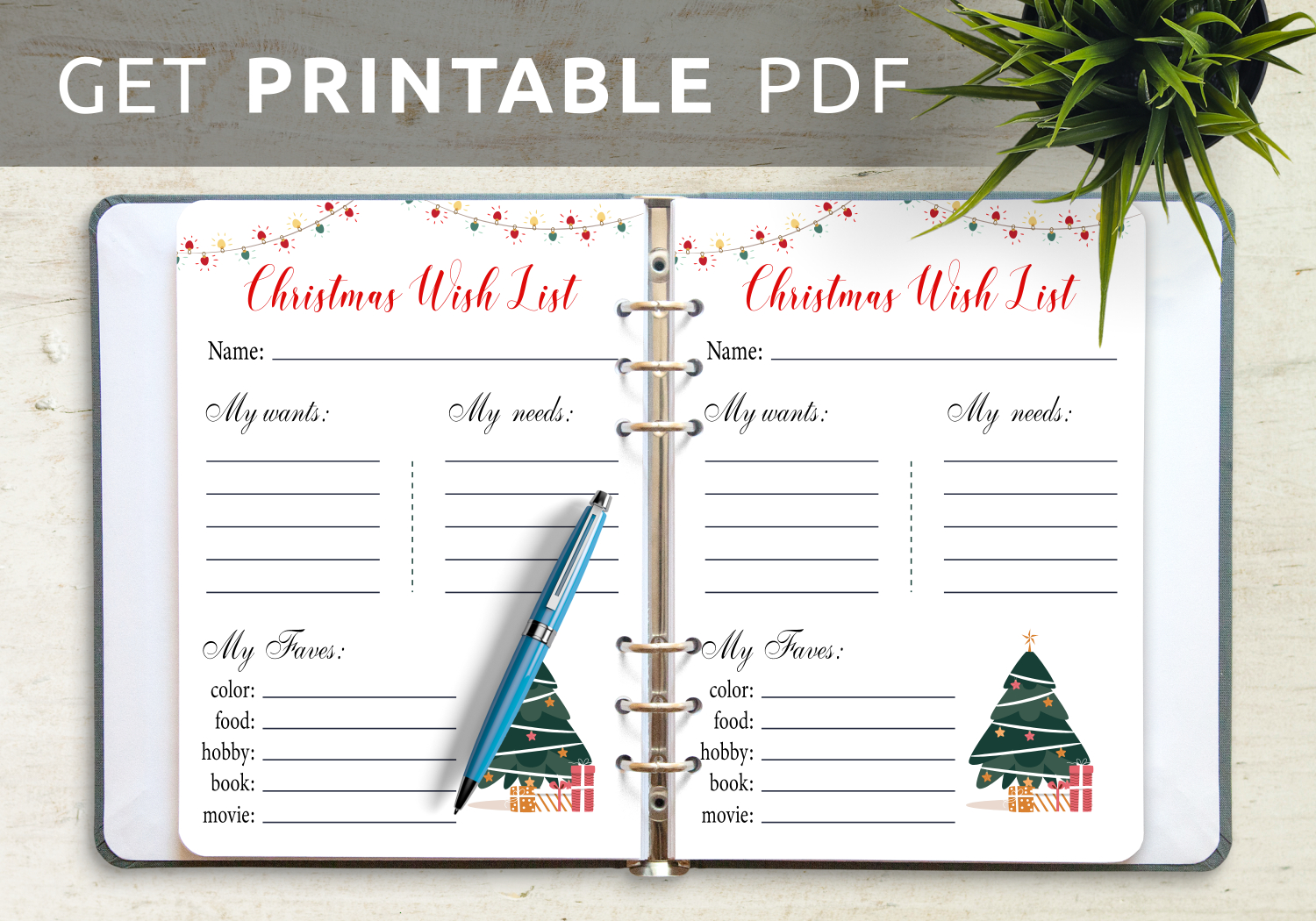 Download Printable White Christmas Wish List Template Pdf with regard to Christmas Wish List Worksheets