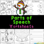 ⛄ Free Printable Winter Snowman Parts Of Speech Grammar Worksheets Throughout Christmas Parts Of Speech Worksheets