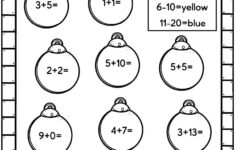 Easy Christmas Math Worksheets - Free! - Kids Activity Zone throughout Christmas Coloring Addition Worksheets