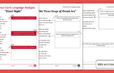 Eighth Grade Christmas Carol Language Analysis Worksheet in A Christmas Carol Figurative Language Worksheets Answers