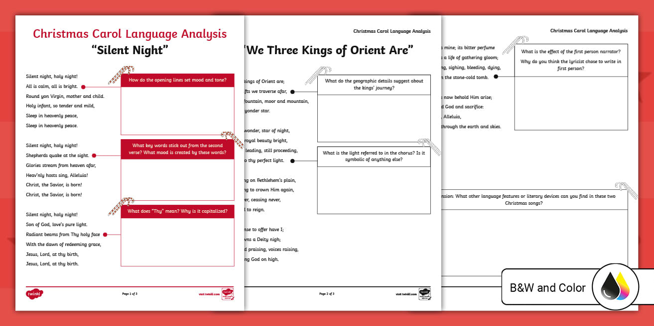 Eighth Grade Christmas Carol Language Analysis Worksheet inside A Christmas Carol Figurative Language Worksheets Answer Key
