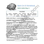 English Worksheets: Mlk Bank On It! Throughout Bank On It Worksheets Christmas Answers
