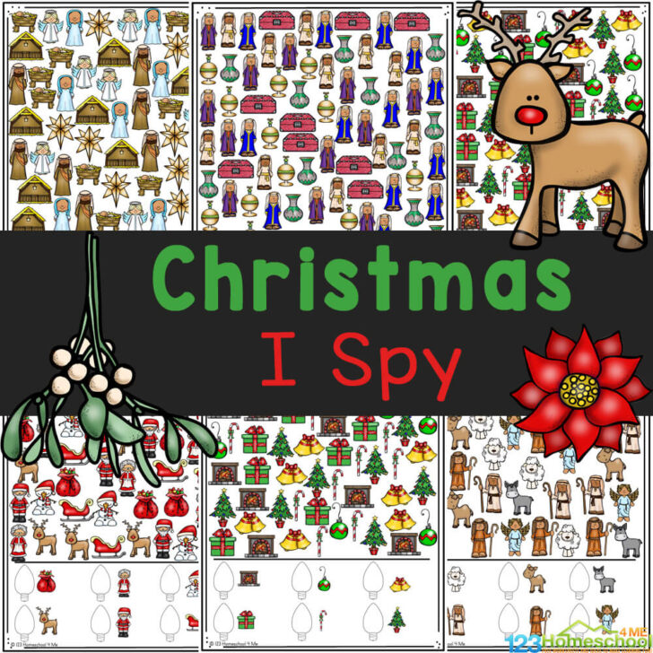 Christmas I Spy Worksheets