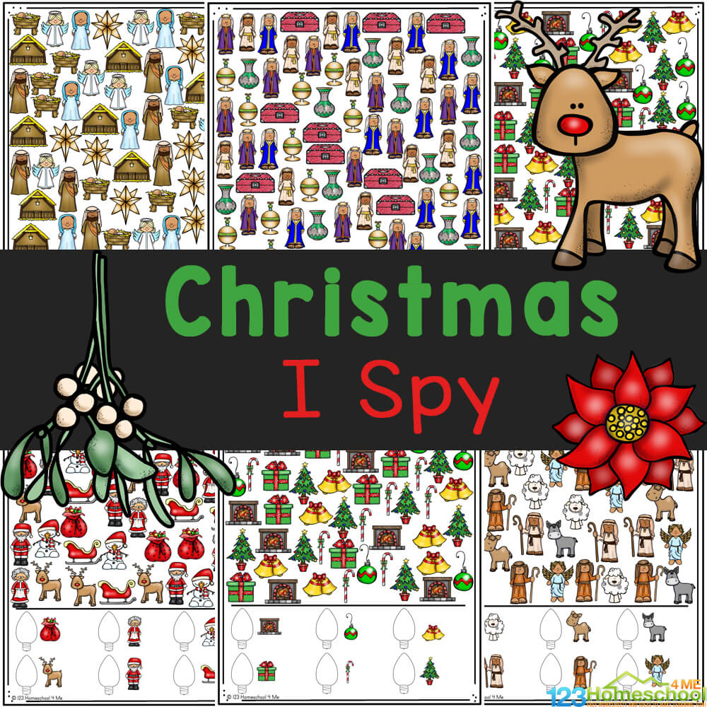 🎄 Free Christmas I Spy Printable Worksheets throughout I Spy Christmas Worksheets