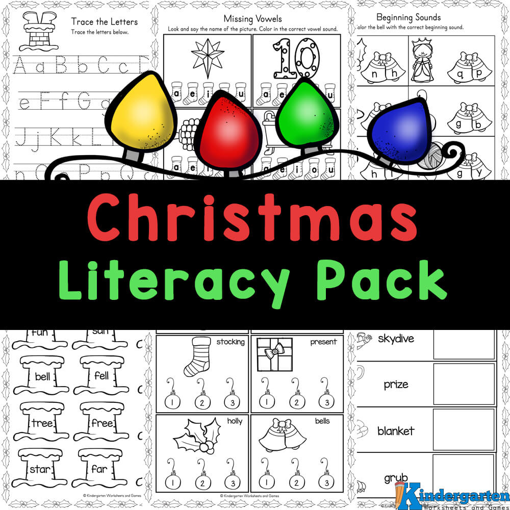 🎄 Free Christmas Literacy Worksheets For Kindergarten pertaining to Christmas Cvc Words Worksheets Free