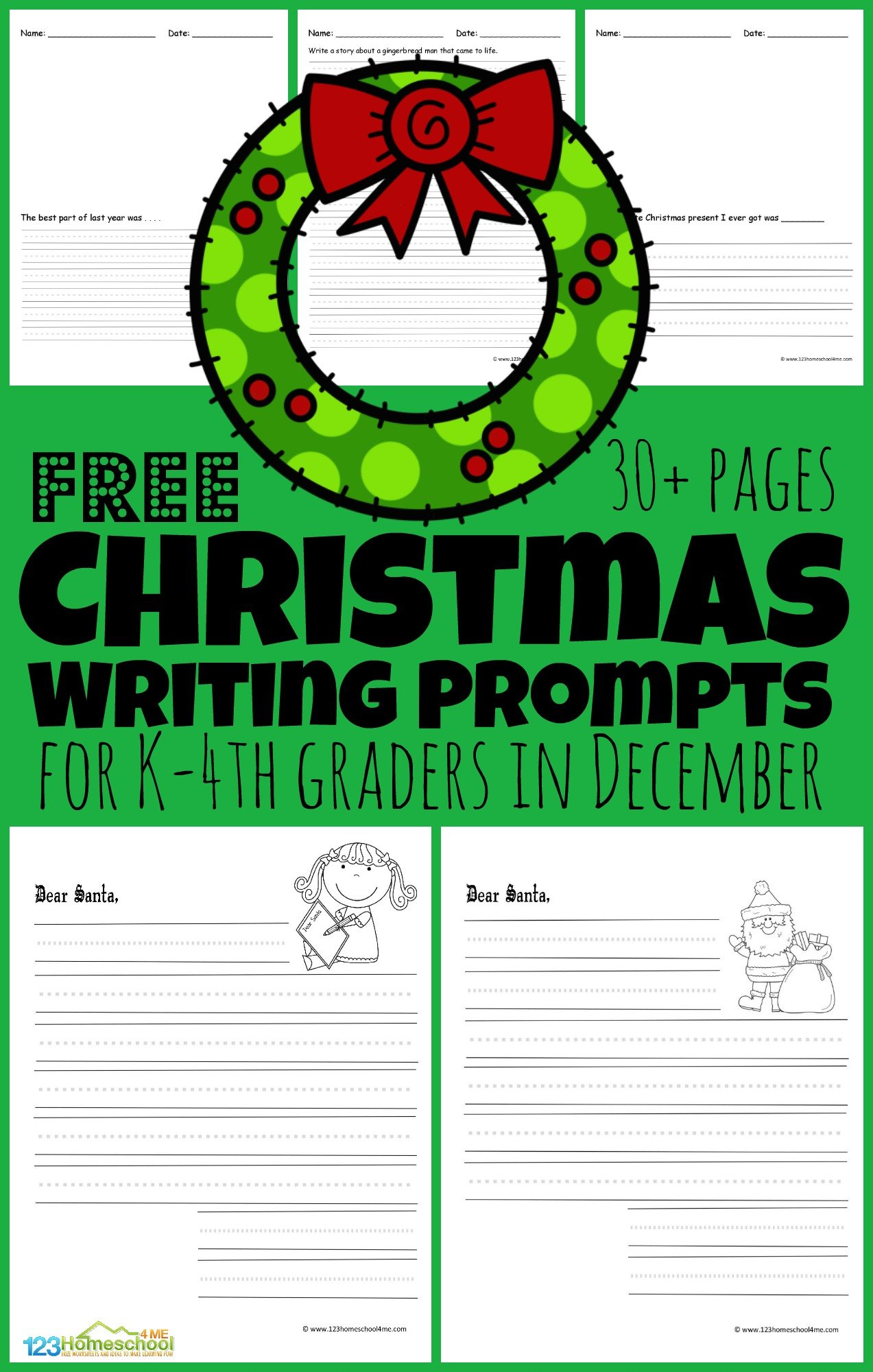 🎄 Free Christmas Writing Prompts For Kids with Free Christmas Writing Prompts Worksheets