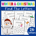 Find The Letter | Christmas & Winter Alphabet Recognition Within Christmas Letter Recognition Worksheets