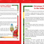 Fourth Grade Christmas Traditions In The United States Reading For Christmas In The Usa Worksheets