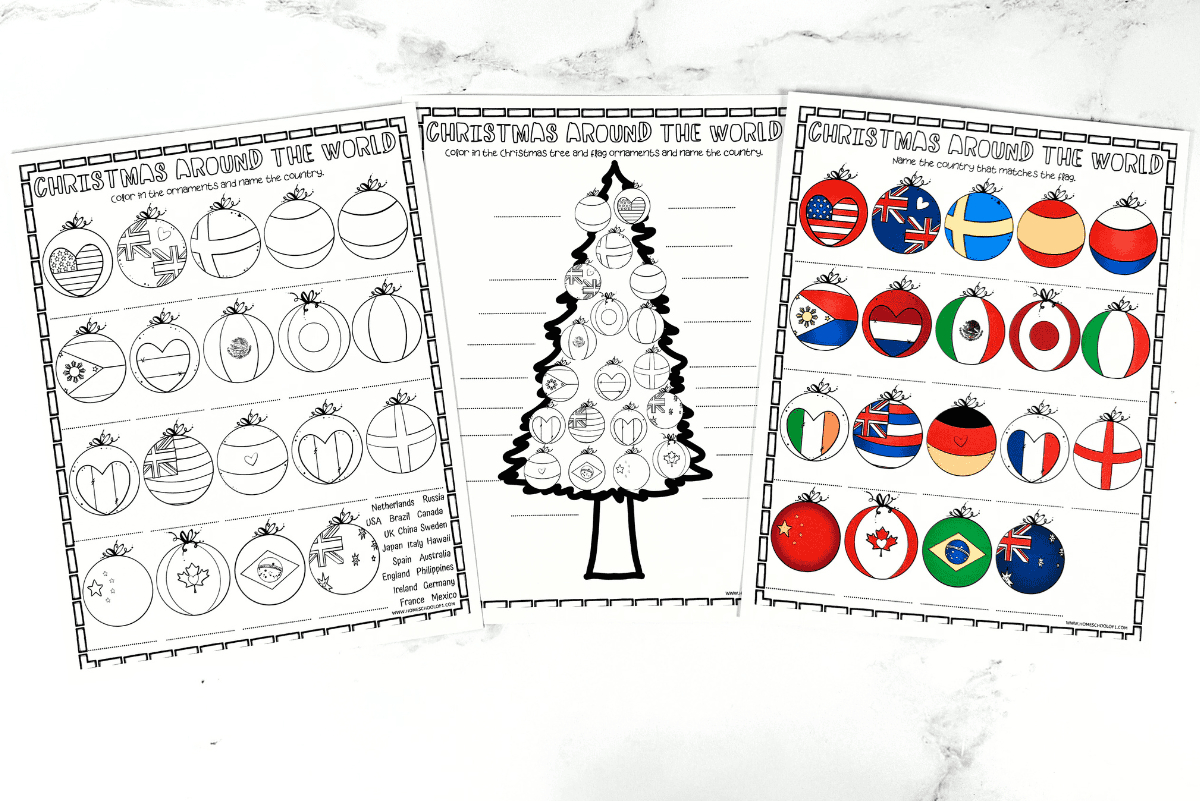 Free Christmas Around The World Worksheet pertaining to Christmas Map Skills Worksheets