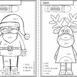 Free Christmas Colornumber Addition Within 10 | Km Classroom Throughout Christmas Coloring Addition Worksheets