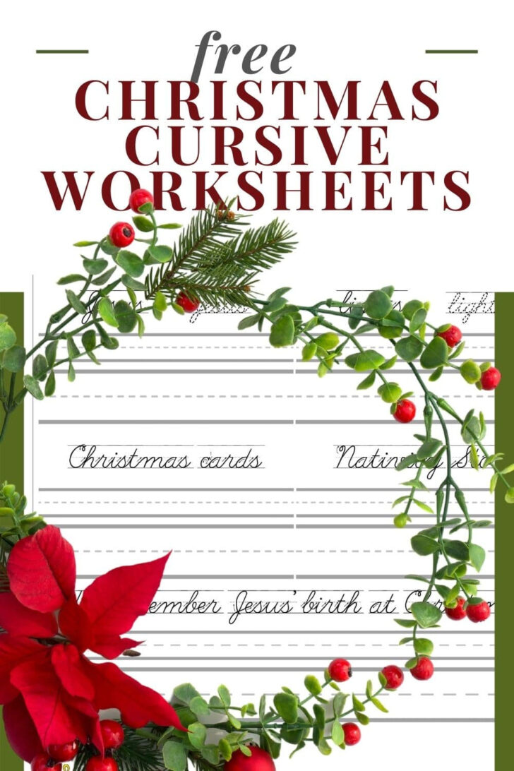 Christmas Cursive Writing Worksheets Christmas Cursive Writing Worksheets