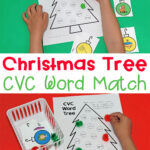 Free Christmas Cvc Word Match Regarding Kindergarten Christmas Cvc Worksheets