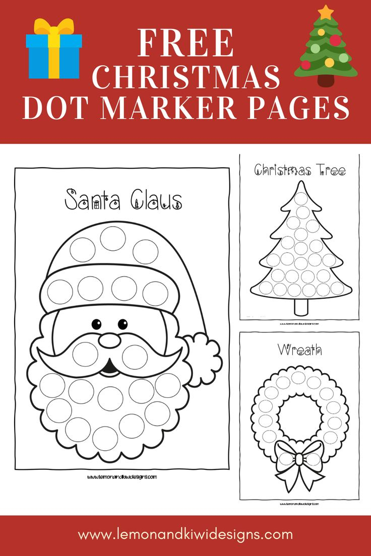 Free Christmas Do-A-Dot Printables - Lemon And Kiwi Designs in Dot Dot Christmas Worksheets