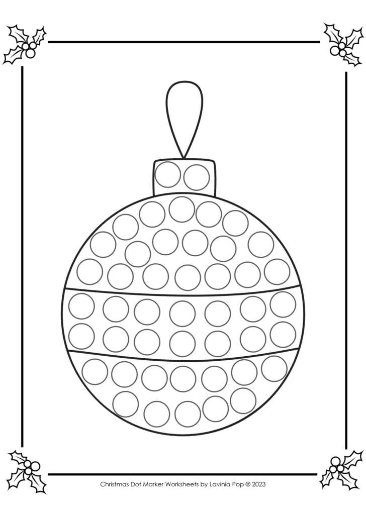 Christmas Fine Motor Worksheets