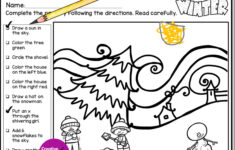Free Christmas Following Directions Worksheets For Kindergarten inside Christmas Following Directions Worksheets Free