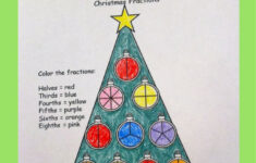 Free Christmas Fractions Coloring Worksheets December Math Activity throughout Christmas Fraction Worksheets Free