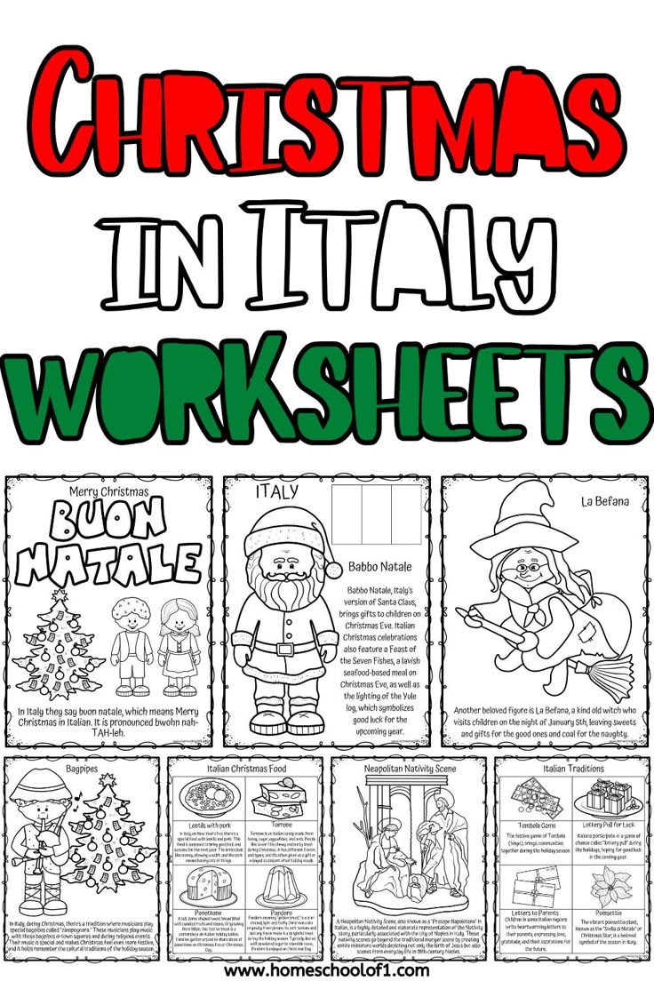 Free Christmas In Italy Worksheets pertaining to Christmas In Italy Worksheets