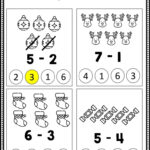 Free Christmas Math Worksheets For Kindergarten   Eduflakes In Addition And Subtraction Christmas Worksheets