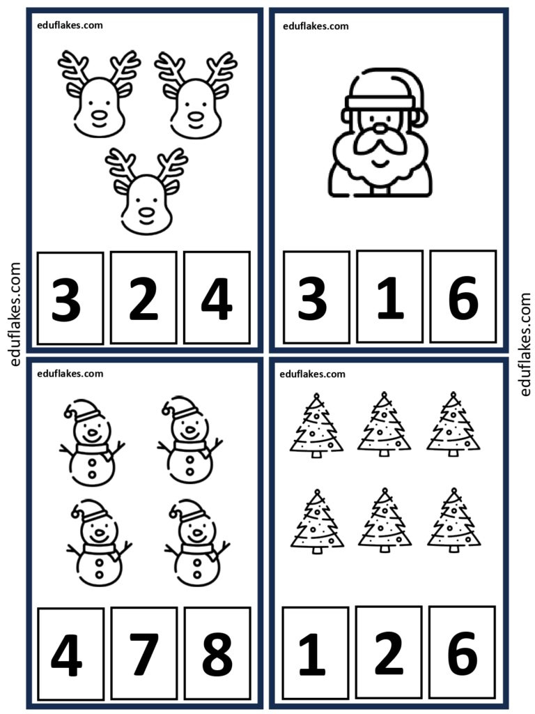 Free Christmas Math Worksheets For Kindergarten - Eduflakes intended for Christmas Kindergarten Worksheets