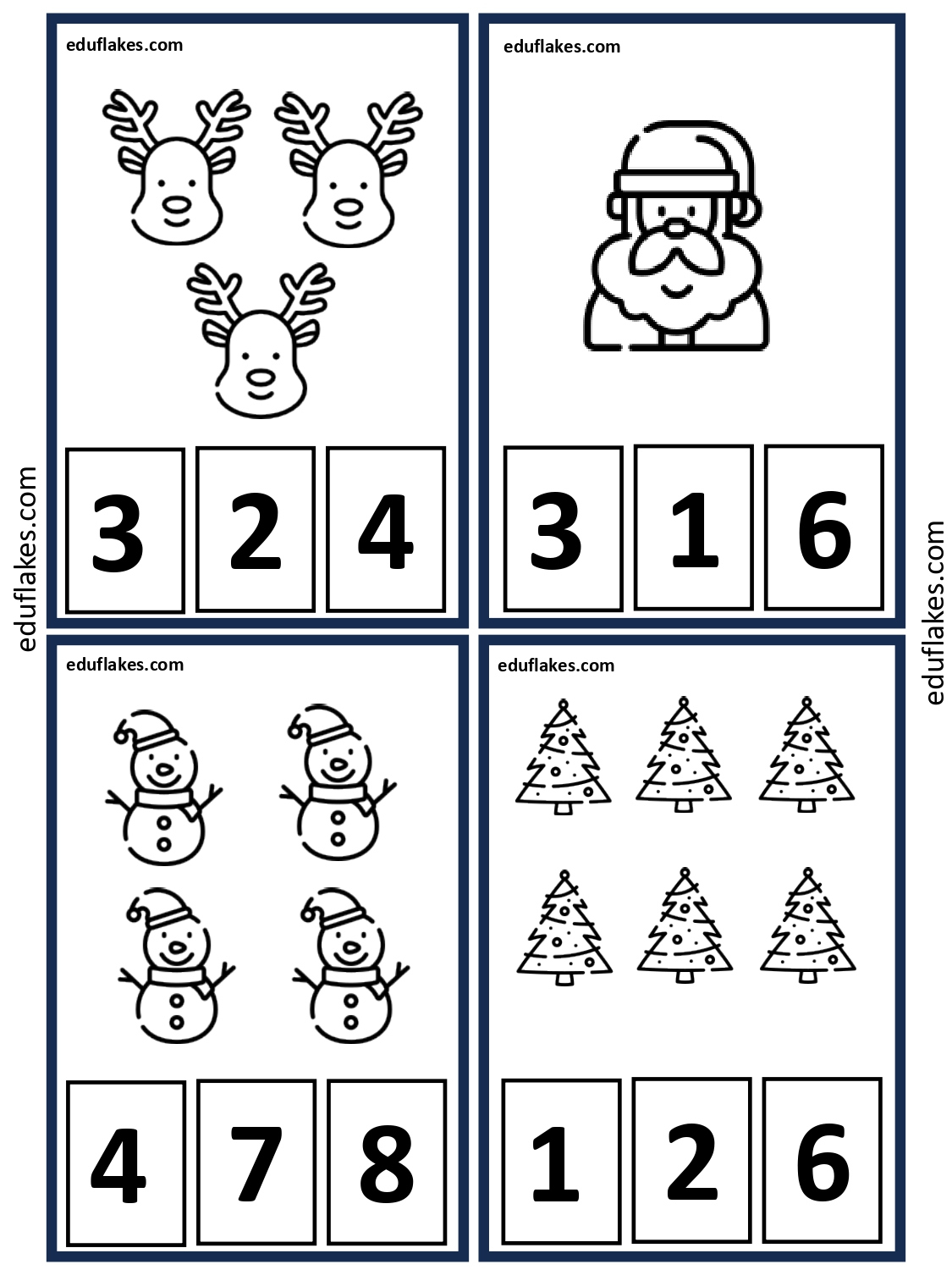 Free Christmas Math Worksheets For Kindergarten - Eduflakes with Christmas Number Worksheets For Preschoolers