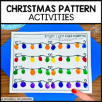 Free Christmas Pattern Activities For Kindergarten   A Spoonful Of Inside Christmas Pattern Worksheets For Kindergarten