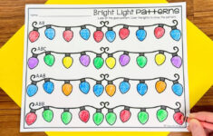 Free Christmas Pattern Activities For Kindergarten - A Spoonful Of within Christmas Pattern Worksheets Kindergarten
