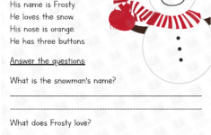Free Christmas Reading Comprehension Worksheet, Download Free with Christmas Comprehension Worksheets Free