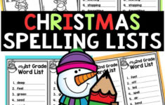 Free Christmas Spelling Lists: Festive Word Work regarding Free Christmas Spelling Worksheets
