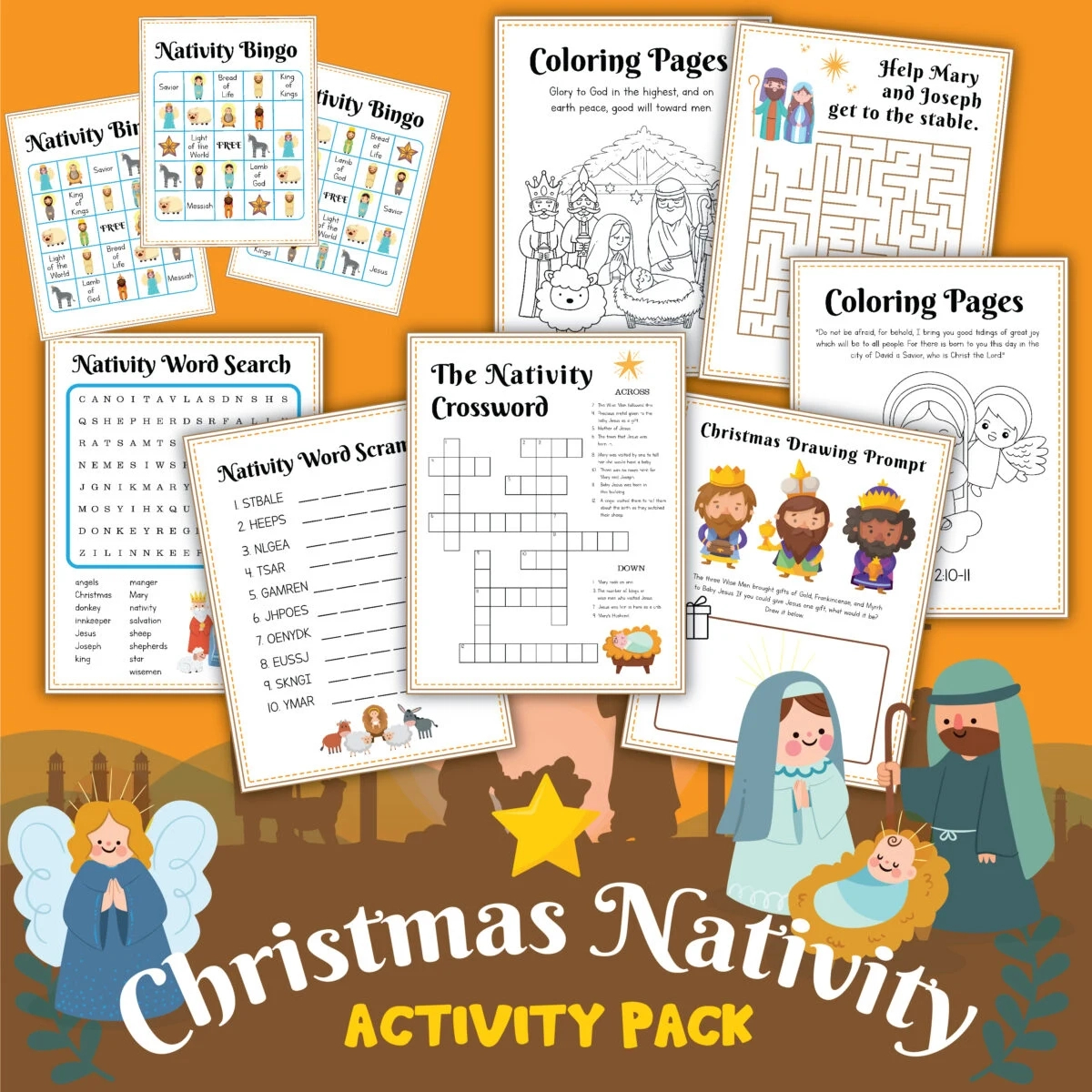 Free Christmas Story Printables Activity Sheets! - Leap Of Faith in Christmas Story Worksheets Printable