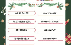 Free Christmas Unscramble Worksheet, Download Free Christmas intended for Super Teacher Worksheets Scrambled Christmas