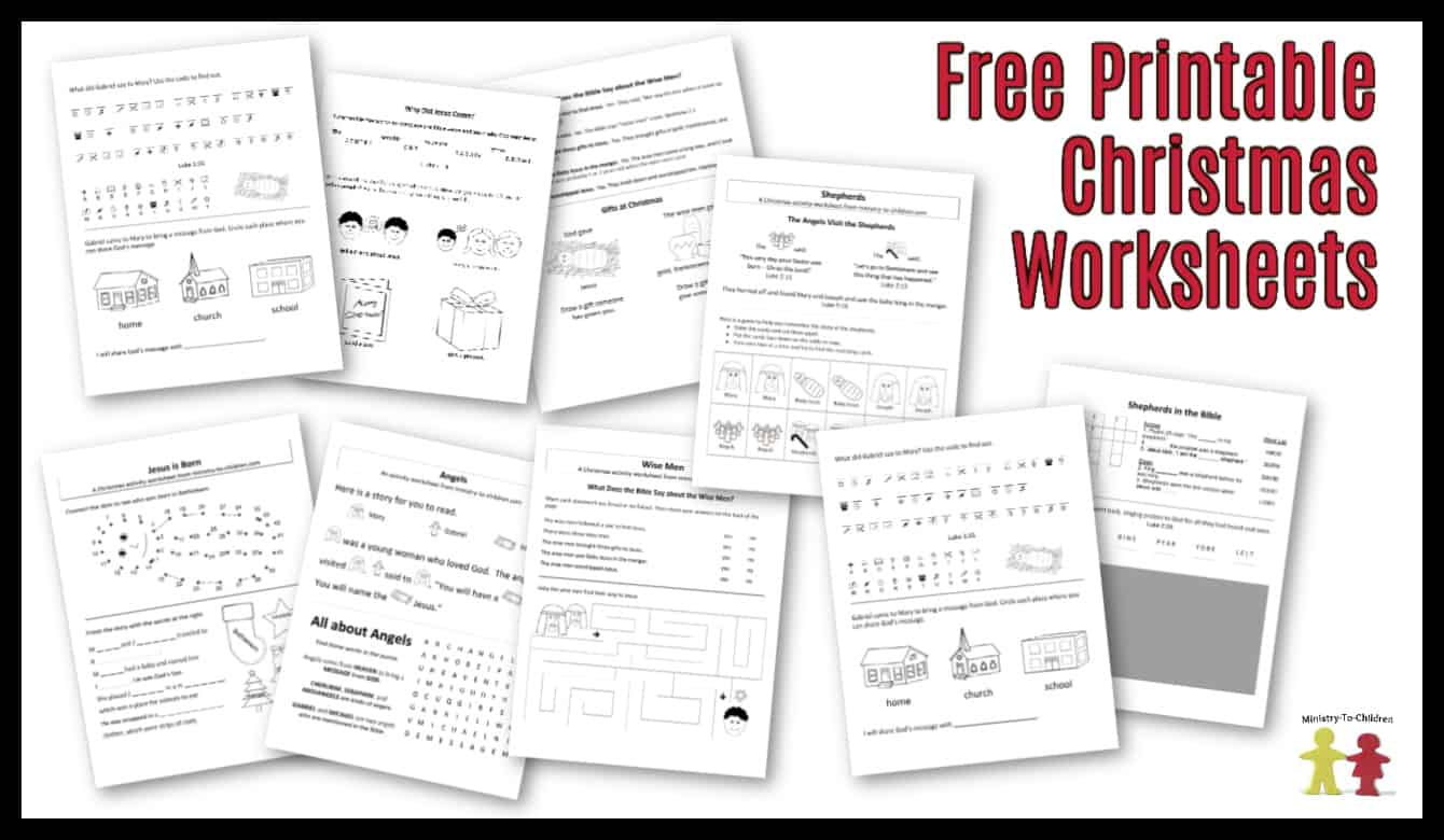 Free Christmas Worksheets For Kids (Free Printable Activity Sheets) for Christian Christmas Worksheets Printable Free